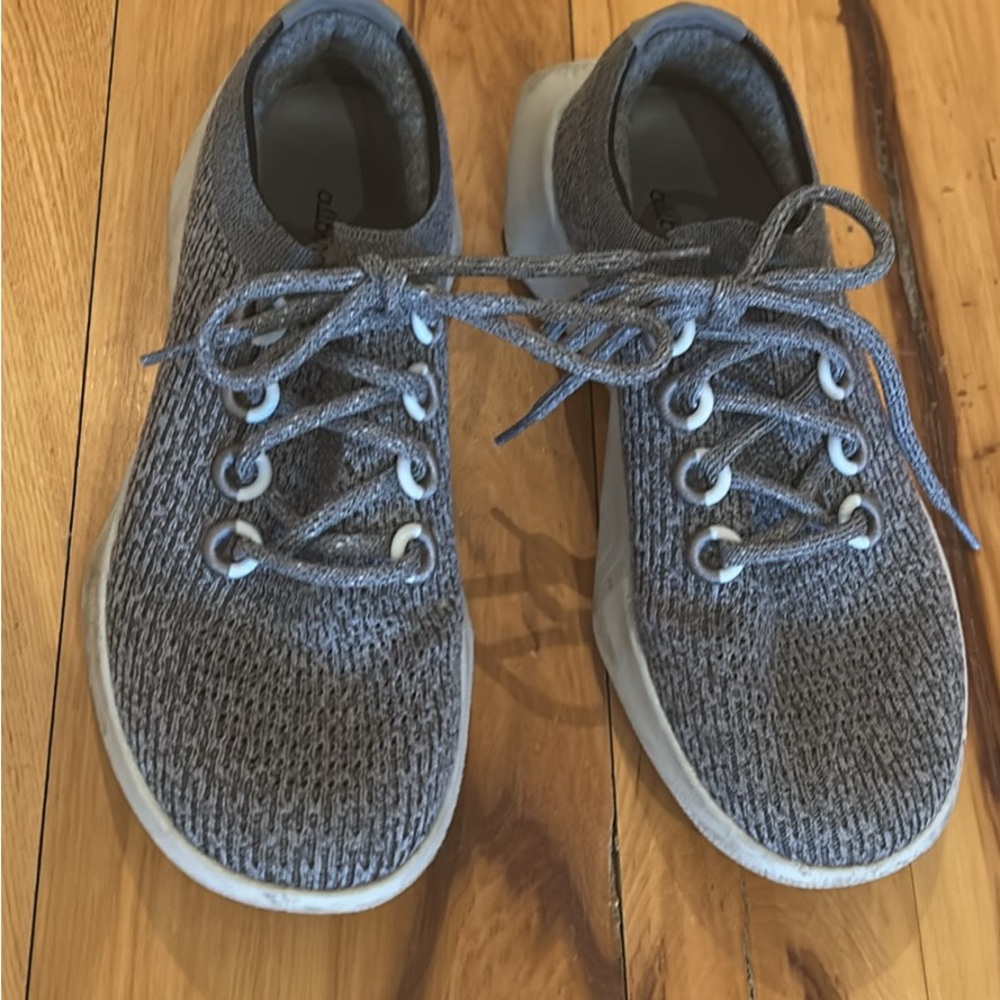 allbirds Women's Gray Knit Lace-Up Running Shoes